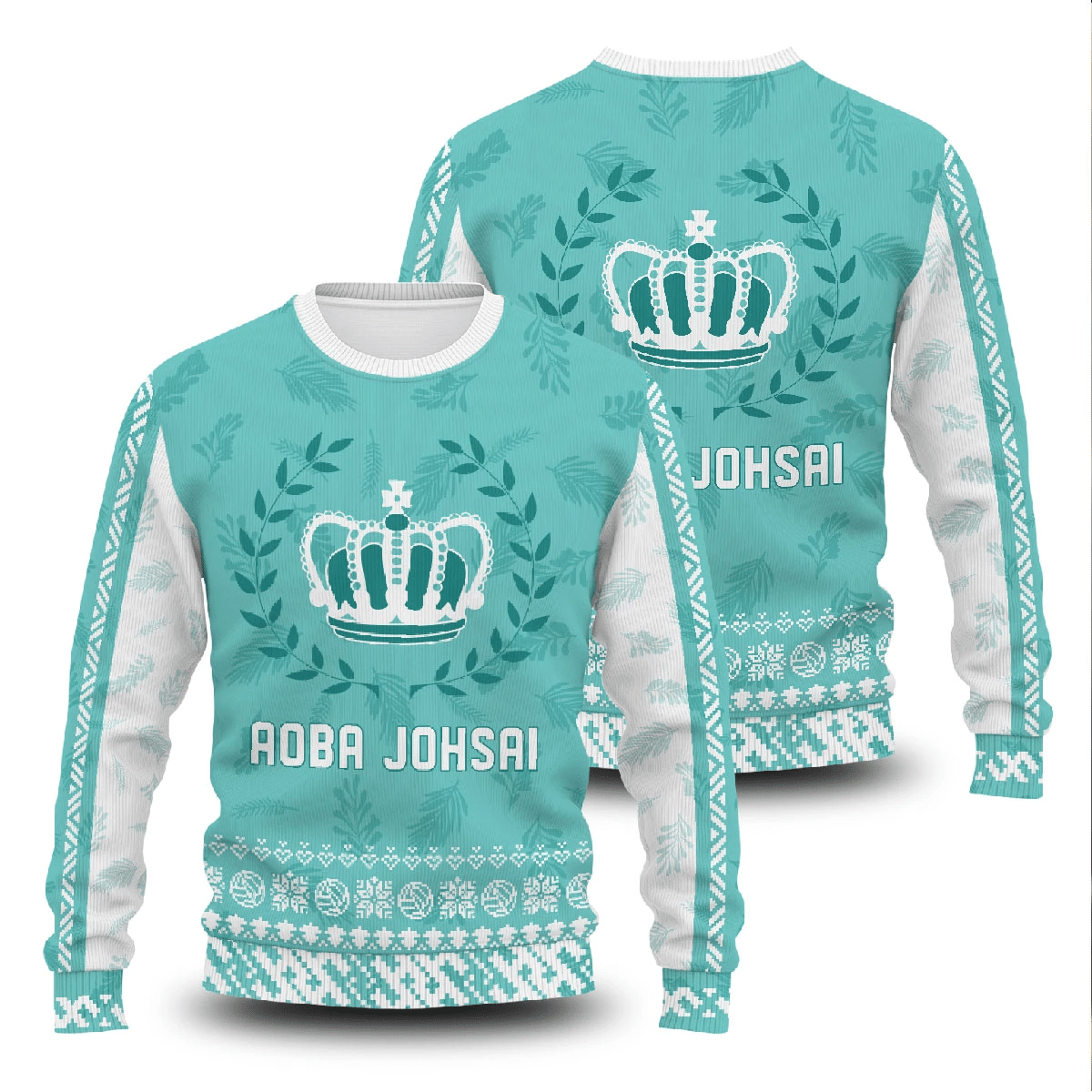 Aoba Johsai Jersey Ugly Christmas Sweater Adult 3D Funny Matching for family