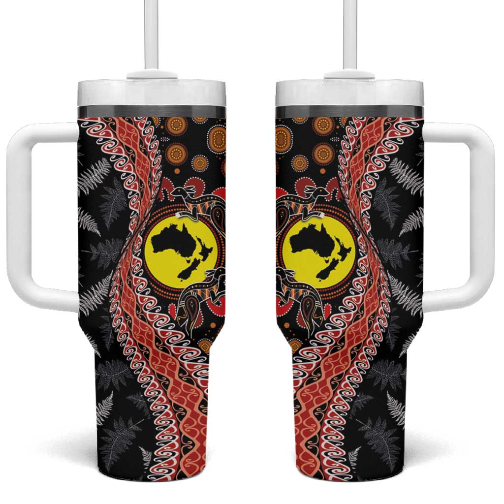 Aotearoa and Australia Maori Koru Ferns With Aboriginal Kangaroo Custom Stanley Cup 40 oz 30 oz Tumbler With HandleTVC2301385