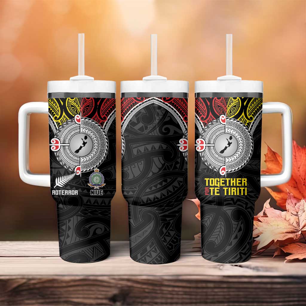 Aotearoa and Niue Mo Te Tiriti New Zealand Honour The Treaty Ake!Ake!Ake! Custom Stanley Cup 40 oz 30 oz Tumbler With HandleTVC2301345 - Image 4