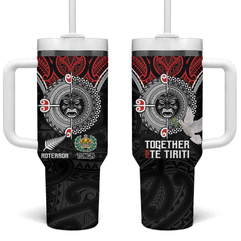 Aotearoa and Tonga Mo Te Tiriti New Zealand Honour The Treaty Ake!Ake!Ake! Custom Stanley Cup 40 oz 30 oz Tumbler With HandleTVC2301349