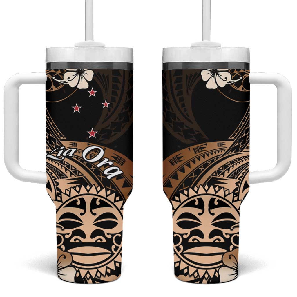 Aotearoa Kia Ora New Zealand Ta Moko Gold Custom Stanley Cup 40 oz 30 oz Tumbler With HandleTVC2301371