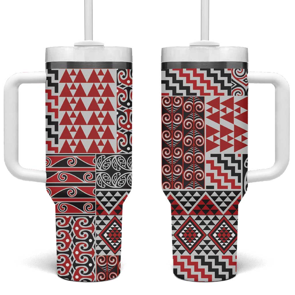Aotearoa Kowhaiwhai Taniko Patchwork Motifs Custom Stanley Cup 40 oz 30 oz Tumbler With HandleTVC2301251