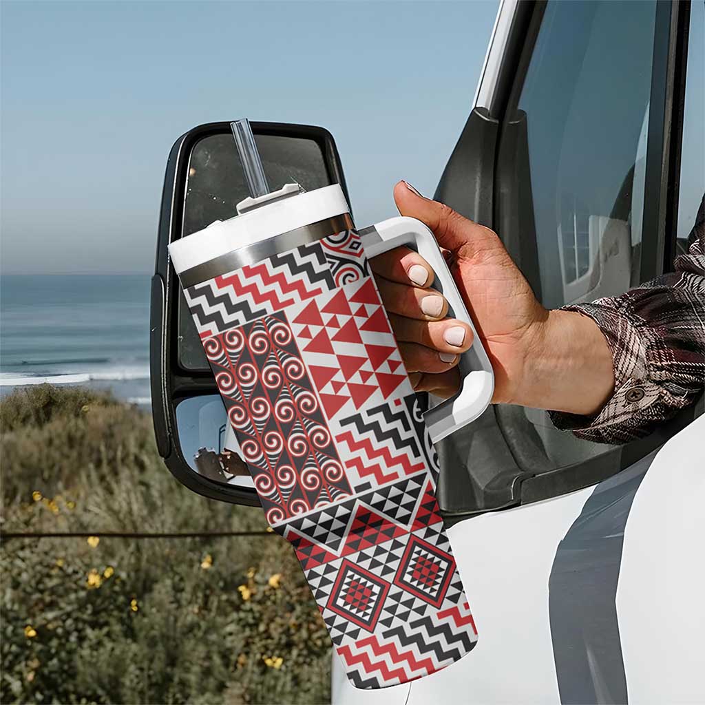 Aotearoa Kowhaiwhai Taniko Patchwork Motifs Custom Stanley Cup 40 oz 30 oz Tumbler With HandleTVC2301251 - Image 7