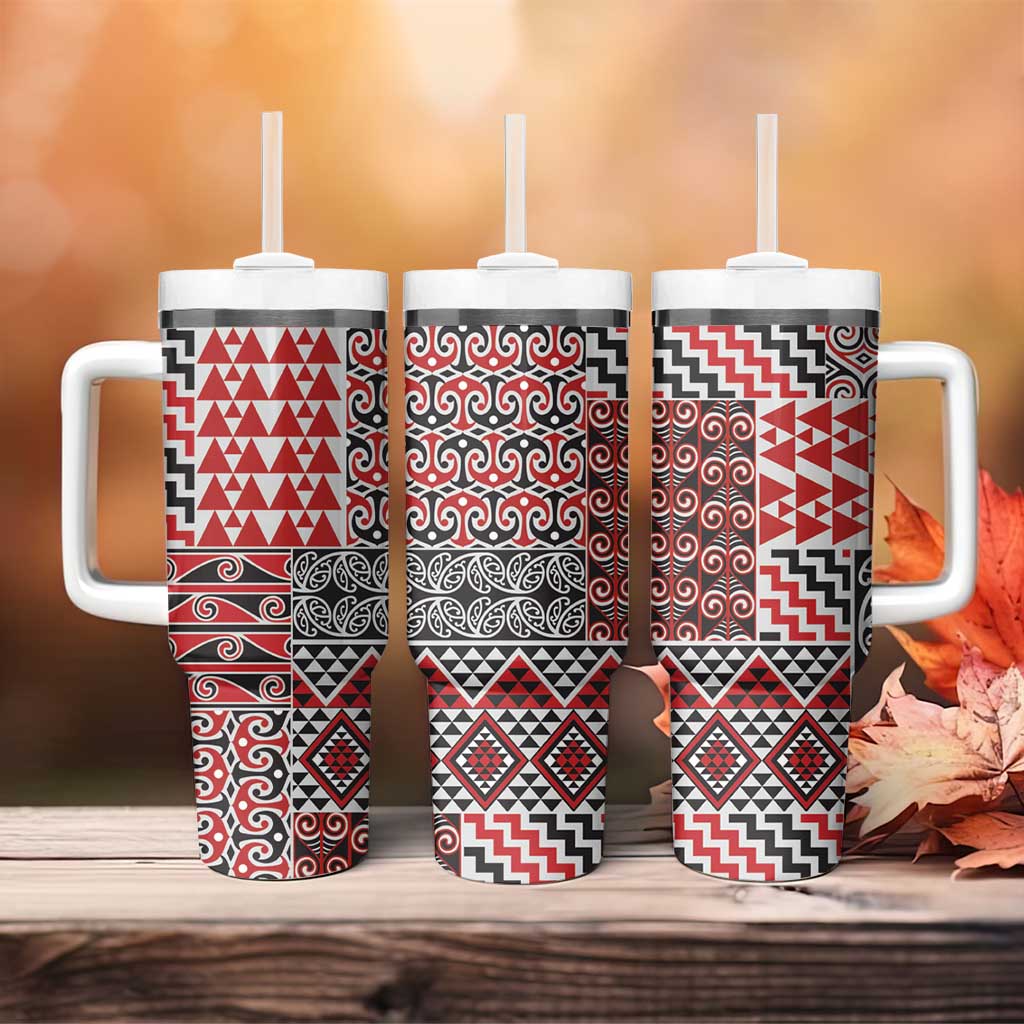 Aotearoa Kowhaiwhai Taniko Patchwork Motifs Custom Stanley Cup 40 oz 30 oz Tumbler With HandleTVC2301251 - Image 4