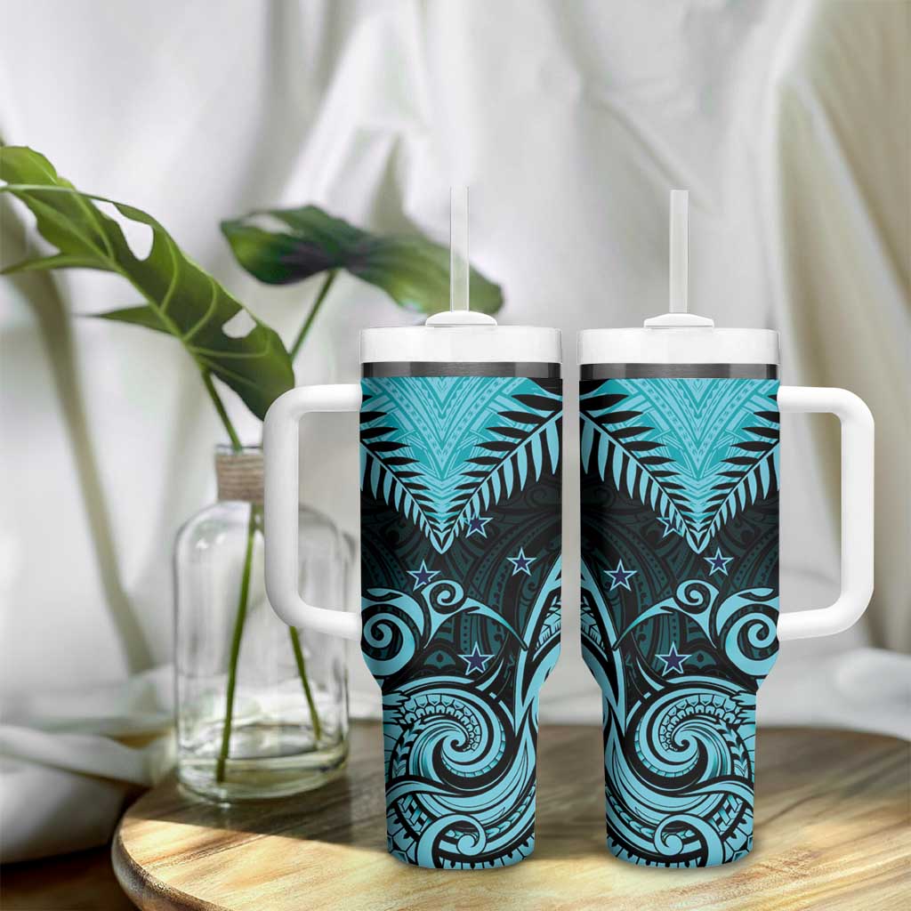 Aotearoa Maori Kiwi Turquoise Fern Custom Stanley Cup 40 oz 30 oz Tumbler With HandleTVC2301401 - Image 9