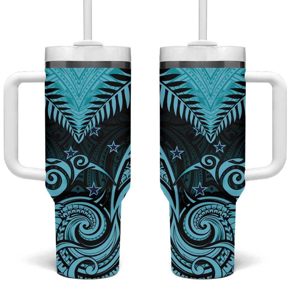 Aotearoa Maori Kiwi Turquoise Fern Custom Stanley Cup 40 oz 30 oz Tumbler With HandleTVC2301401
