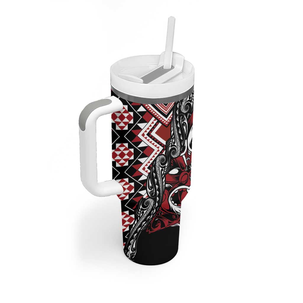 Aotearoa Maori Moko Art with Taniko Half Style Custom Stanley Cup 40 oz 30 oz Tumbler With HandleTVC2301252 - Image 2