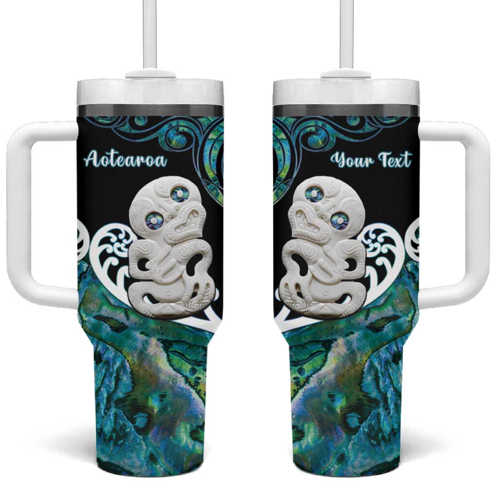 Aotearoa New Zealand Paua Shell Fern Koru With Maori Hei Tiki Custom Stanley Cup 40 oz 30 oz Tumbler With HandleTVC2301355
