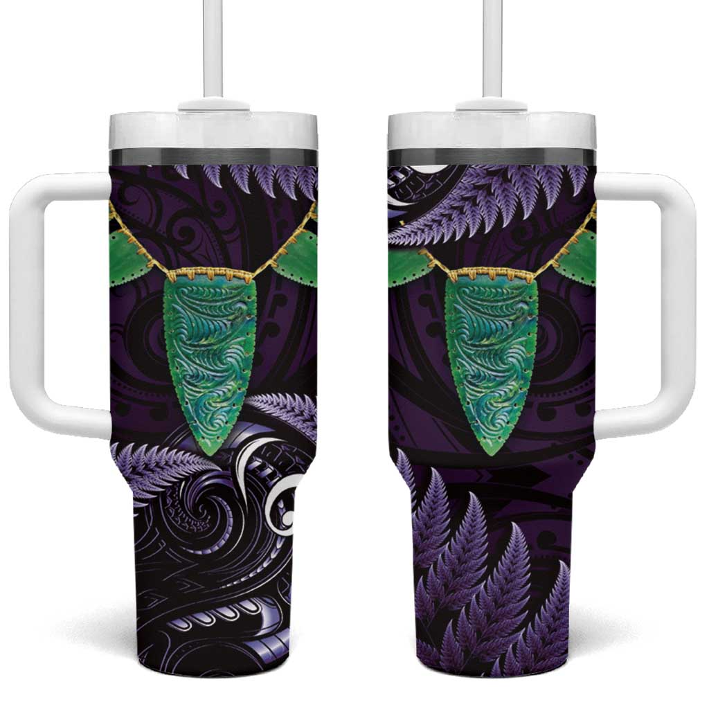 Aotearoa Pounamu Niho Silver Fern Mix Maori Purple Custom Stanley Cup 40 oz 30 oz Tumbler With HandleTVC2301373