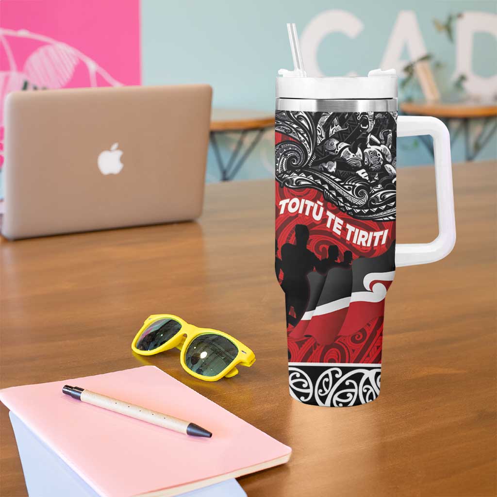 Aotearoa Toitu Te Tiriti Honoring Te Tiriti o Waitangi Maori Haka Custom Stanley Cup 40 oz 30 oz Tumbler With HandleTVC2301350 - Image 5