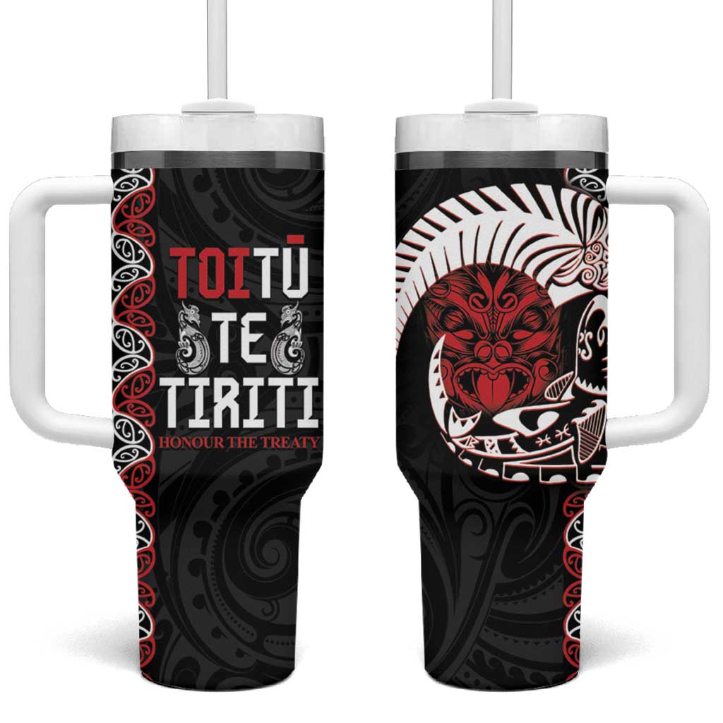 Aotearoa Toitu Te Tiriti Honour The Treaty Maori Haka Custom Stanley Cup 40 oz 30 oz Tumbler With HandleTVC2301361