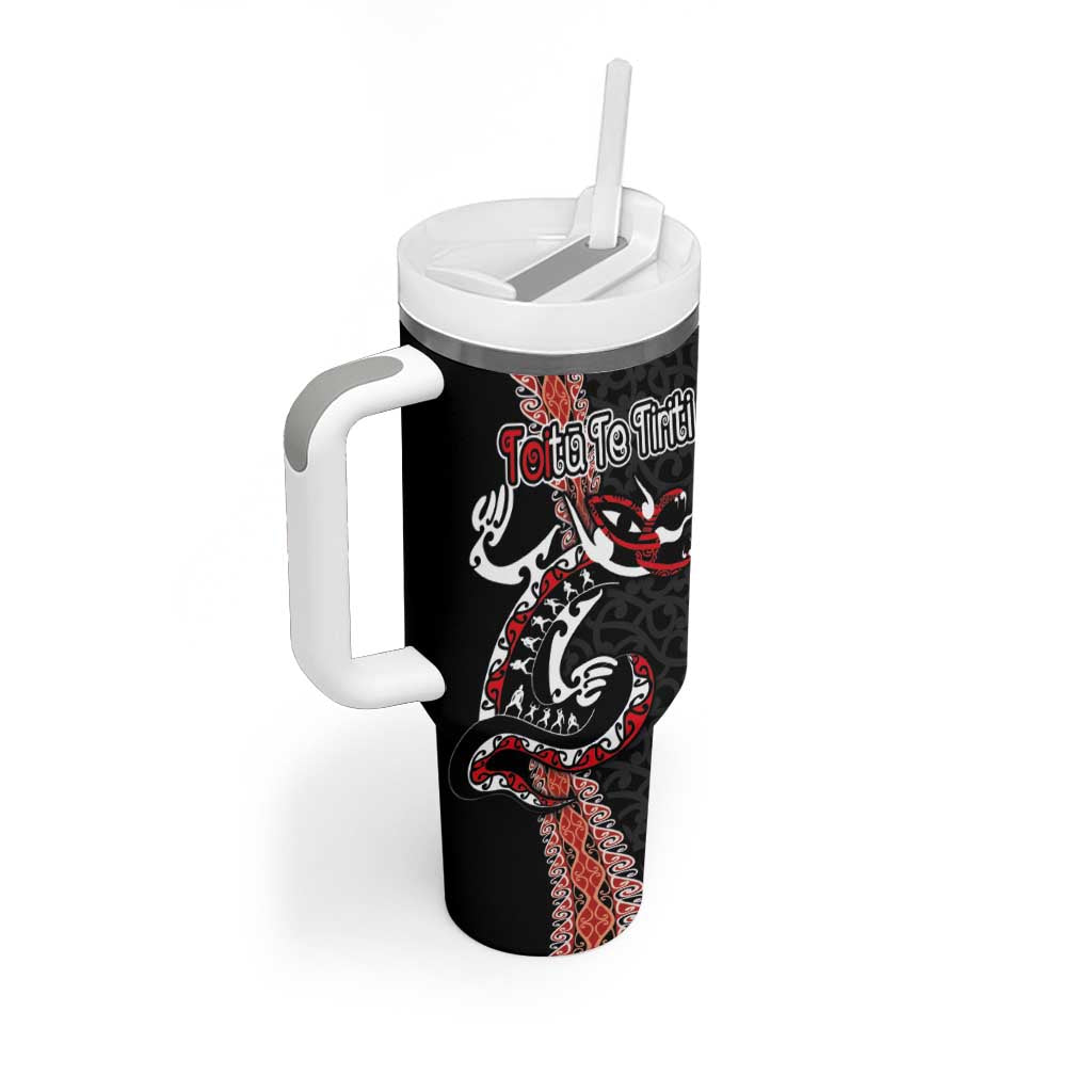Aotearoa Toitu Te Tiriti Maori Taniwha Haka Honour the Treaty Custom Stanley Cup 40 oz 30 oz Tumbler With HandleTVC2301363 - Image 2