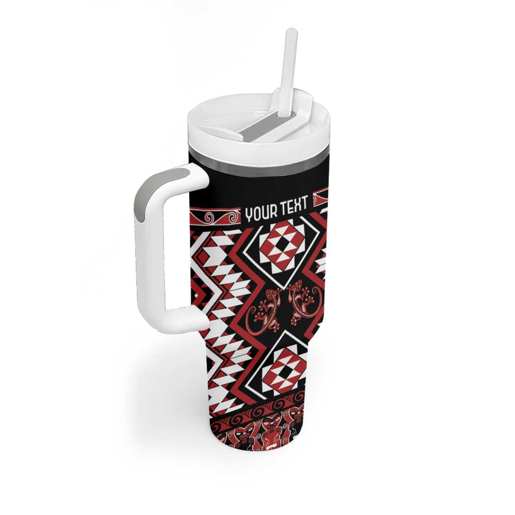 Aotearoa Waitangi Taniko Motifs Mania Gecko Custom Stanley Cup 40 oz 30 oz Tumbler With HandleTVC2301374 - Image 2