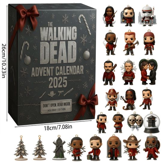 Apocalypse Countdown Calendar, 2025 Horror Advent Box, Undead Walker Holiday Gift, Spooky Xmas Decor,Calendar Acrylic 2D Flat - Image 11