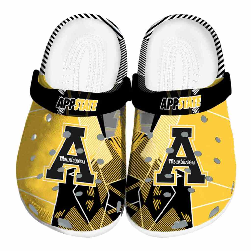 Appalachian State Mountaineers Geometric Background ClogTVC1801809