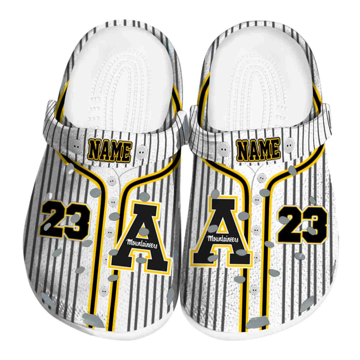 Appalachian State Mountaineers NCAA Sport Crocs Crocband Clogs Shoes Comfortable For Men Women and Kids