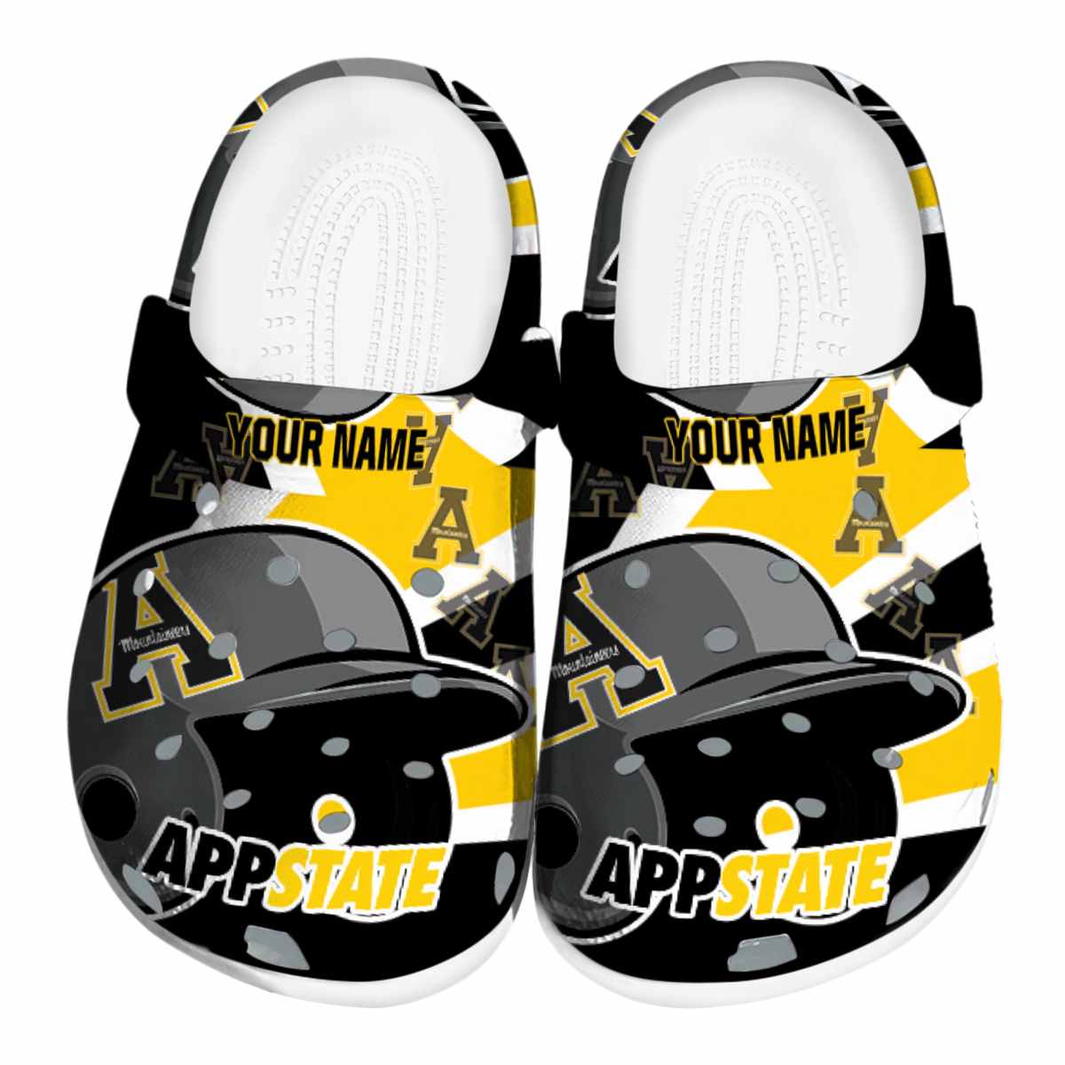 Appalachian State Mountaineers NCAA Sport Crocs Crocband Clogs Shoes Comfortable For Men Women and Kids