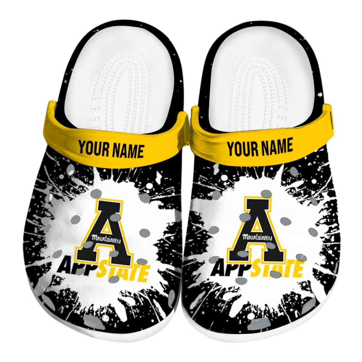 Appalachian State Mountaineers NCAA Sport Crocs Crocband Clogs Shoes Comfortable For Men Women and Kids