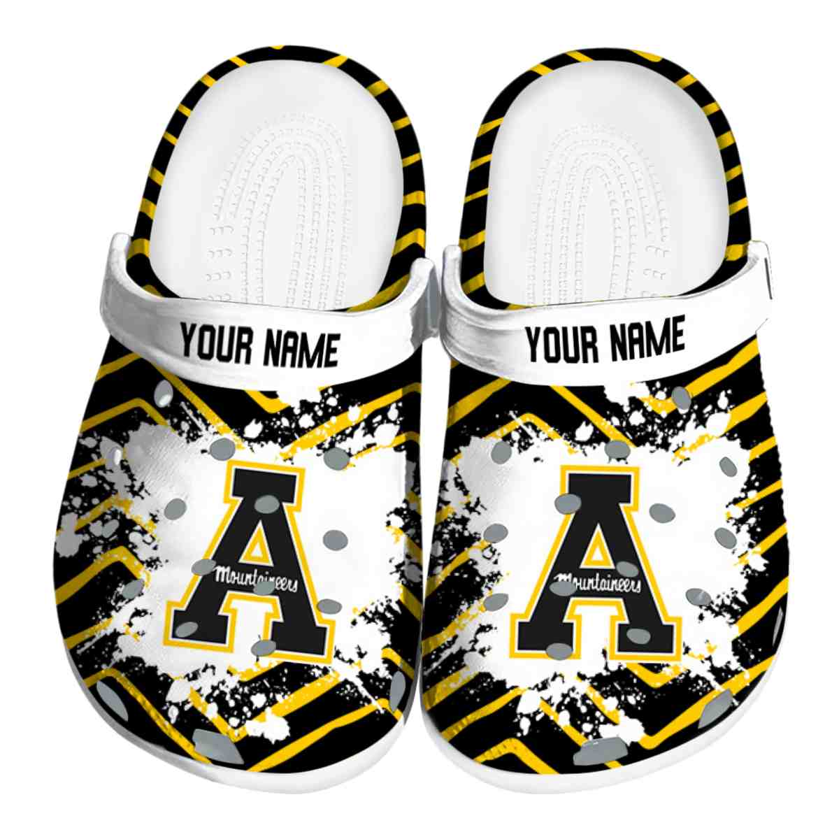 Appalachian State Mountaineers NCAA Sport Crocs Crocband Clogs Shoes Comfortable For Men Women and Kids