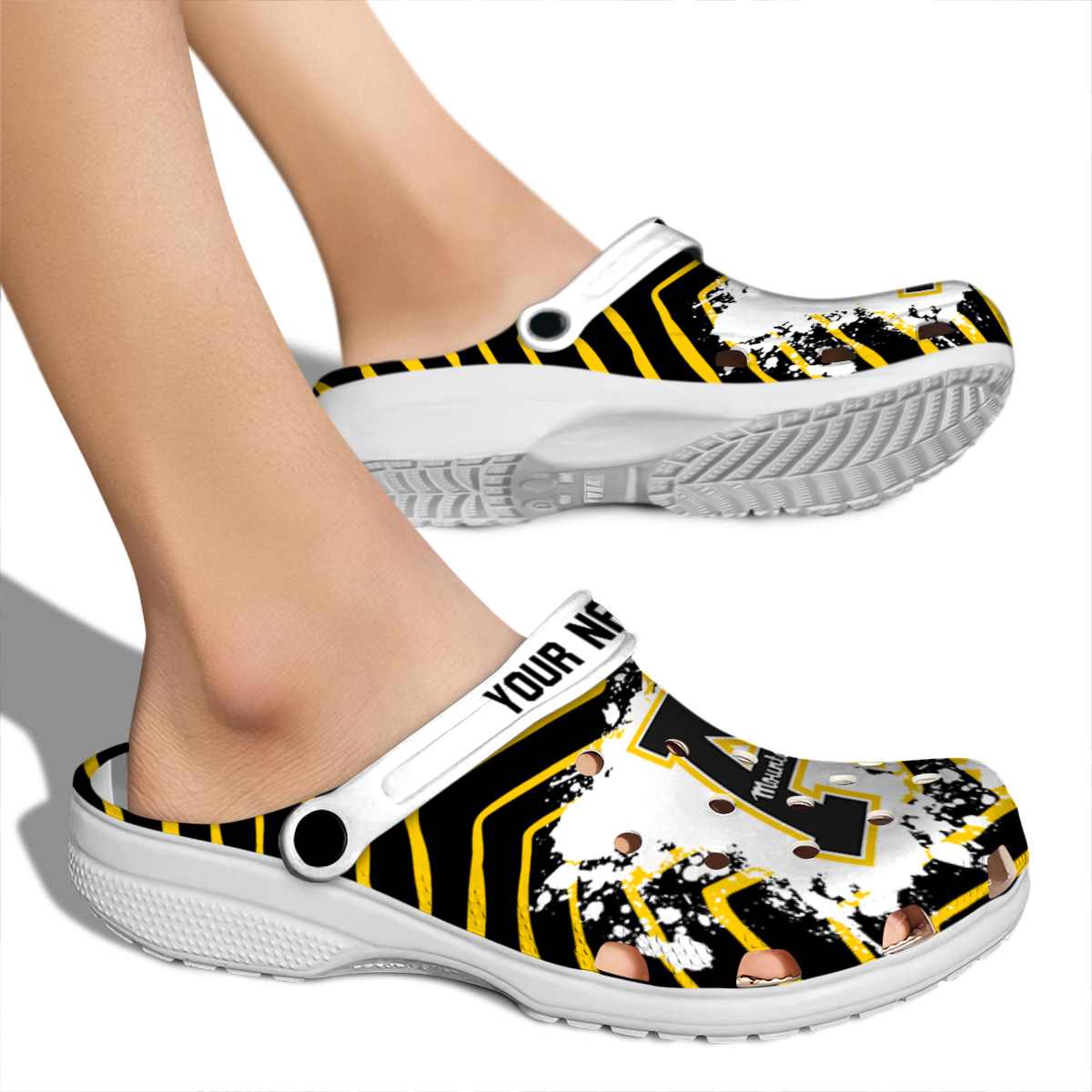 Appalachian State Mountaineers NCAA Sport Crocs Crocband Clogs Shoes Comfortable For Men Women and Kids - Image 2