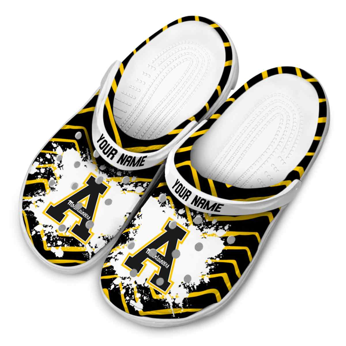 Appalachian State Mountaineers NCAA Sport Crocs Crocband Clogs Shoes Comfortable For Men Women and Kids - Image 4