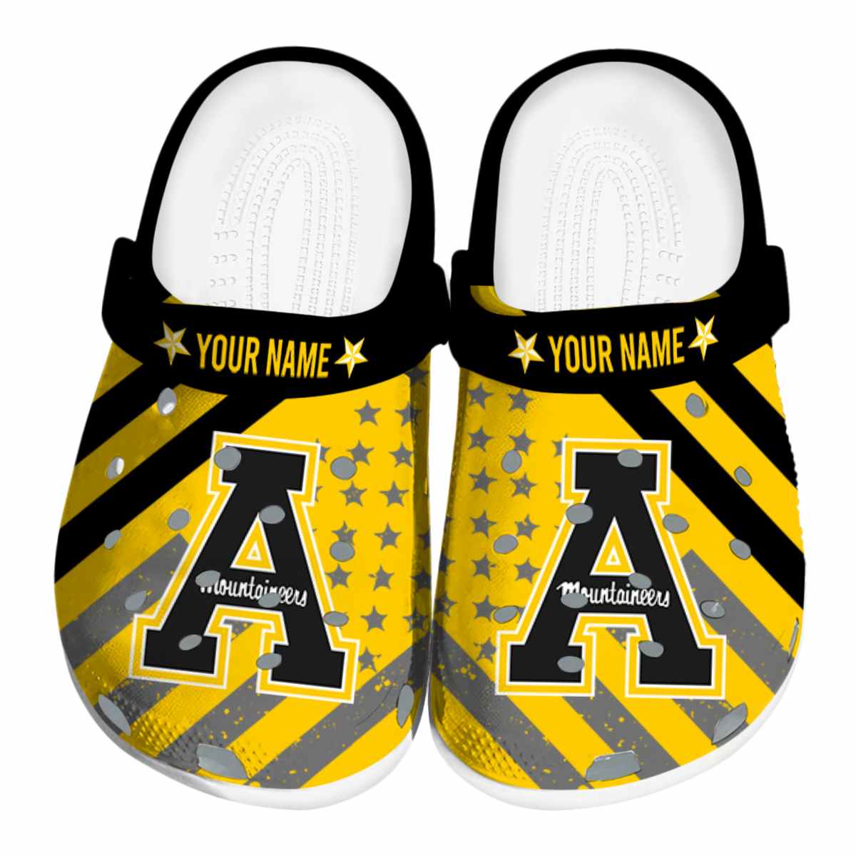 Appalachian State Mountaineers NCAA Sport Crocs Crocband Clogs Shoes Comfortable For Men Women and Kids