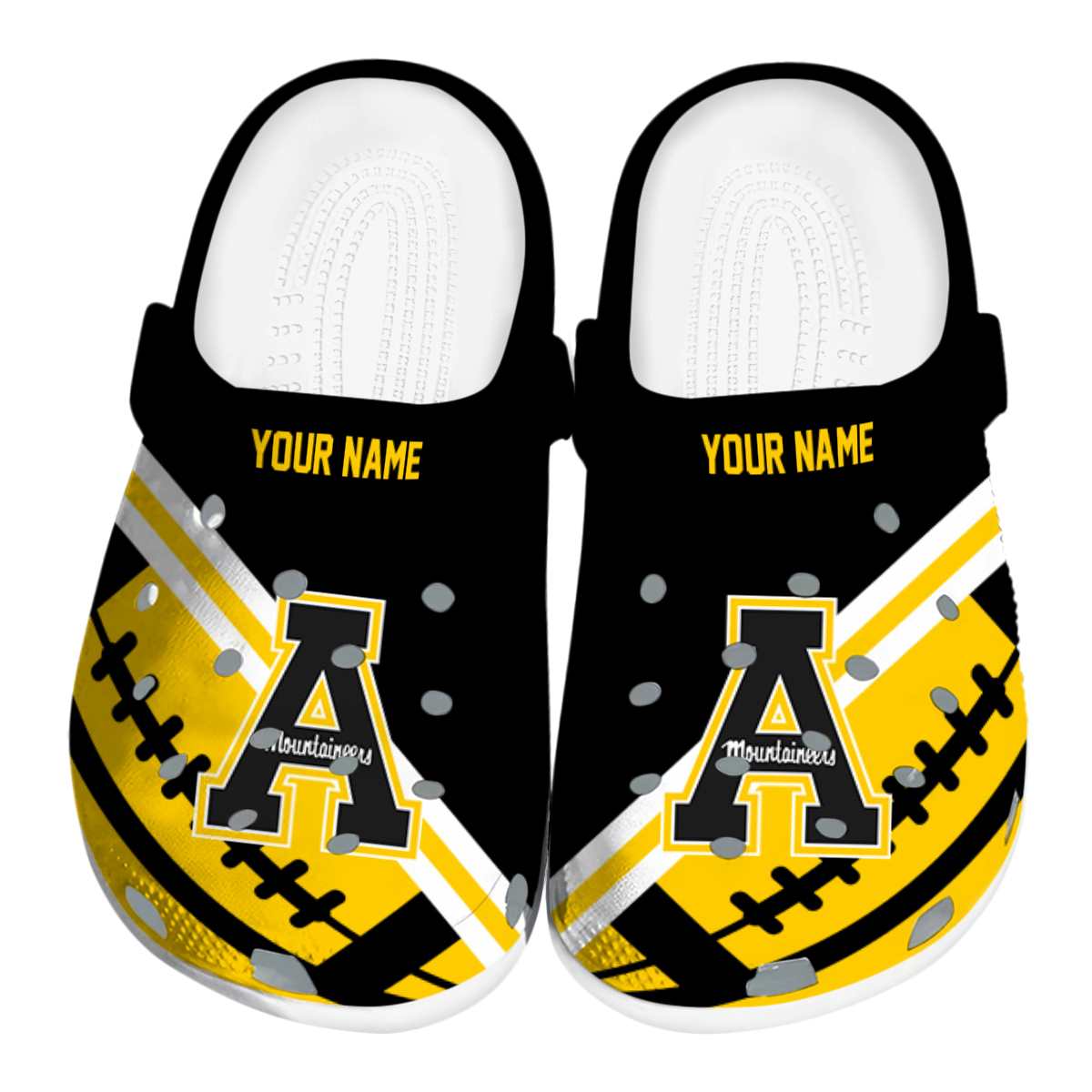 Appalachian State Mountaineers NCAA Sport Crocs Crocband Clogs Shoes Comfortable For Men Women and Kids