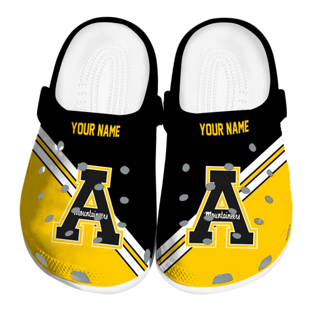 Appalachian State Mountaineers NCAA Sport Crocs Crocband Clogs Shoes Comfortable For Men Women and Kids