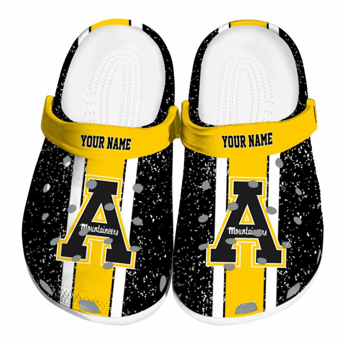 Appalachian State Mountaineers NCAA Sport Crocs Crocband Clogs Shoes Comfortable For Men Women and Kids
