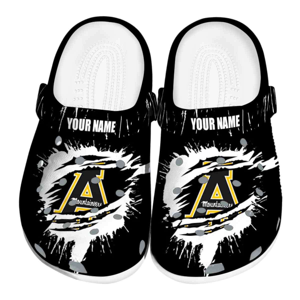 Appalachian State Mountaineers NCAA Sport Crocs Crocband Clogs Shoes Comfortable For Men Women and Kids