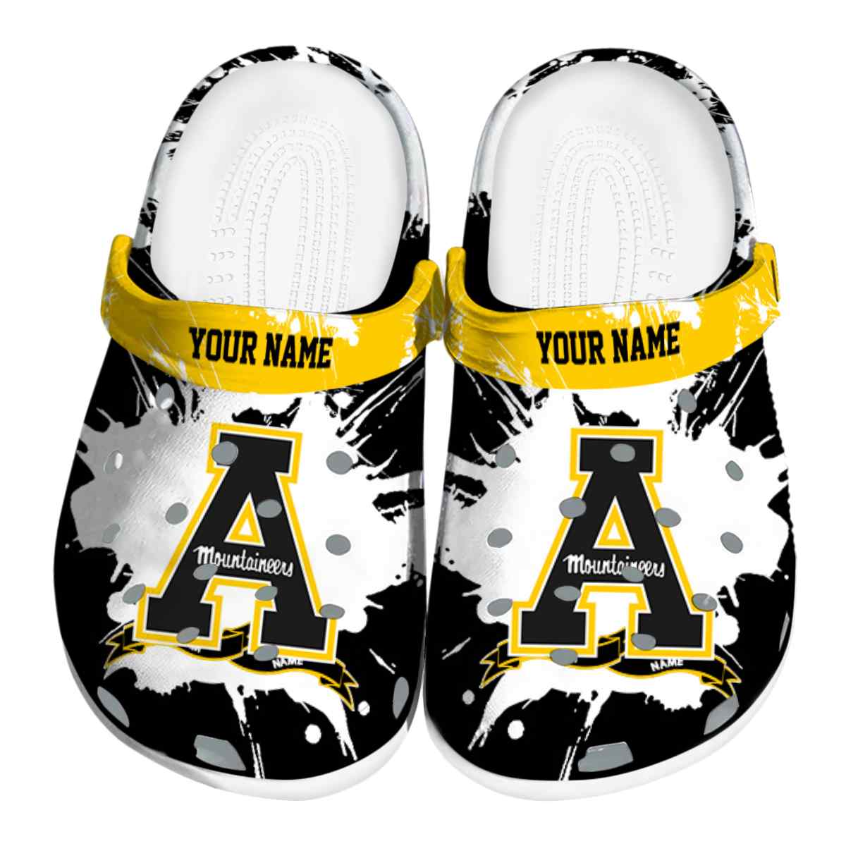 Appalachian State Mountaineers NCAA Sport Crocs Crocband Clogs Shoes Comfortable For Men Women and Kids