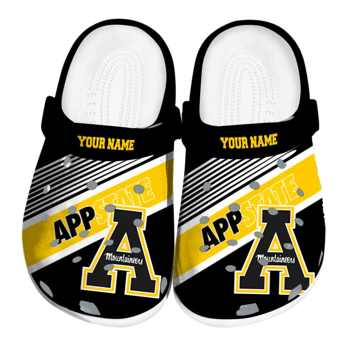 Appalachian State Mountaineers NCAA Sport Crocs Crocband Clogs Shoes Comfortable For Men Women and Kids