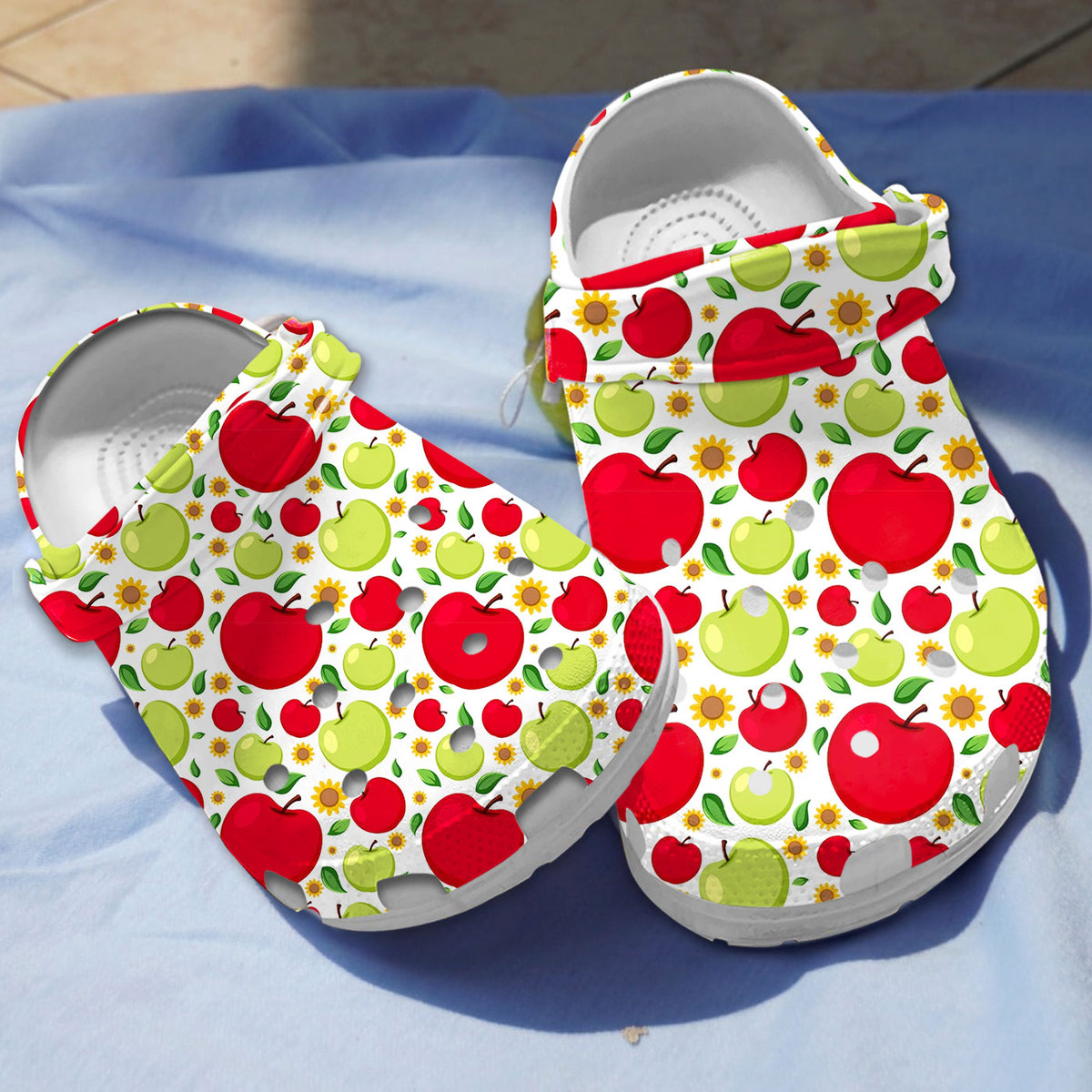 Apple Fruit Crocs Crocband Clogs Shoes Comfortable For Men Women and Kids