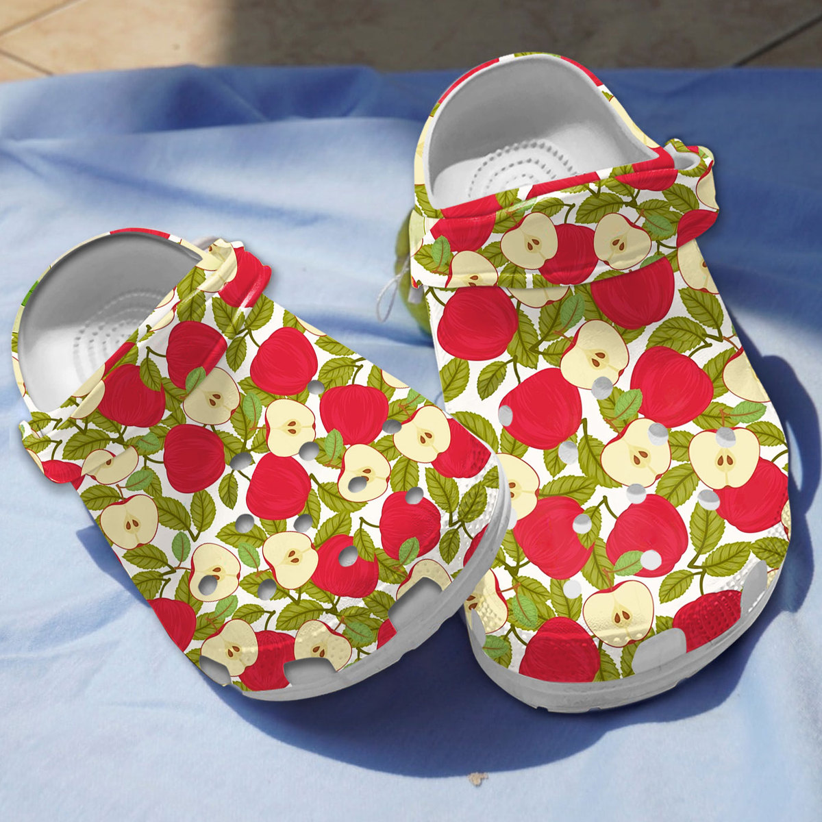 Apple Fruit Crocs Crocband Clogs Shoes Comfortable For Men Women and Kids