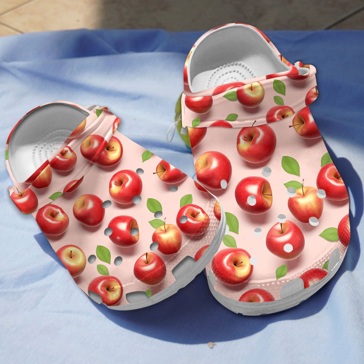 Apple Fruit Crocs Crocband Clogs Shoes Comfortable For Men Women and Kids