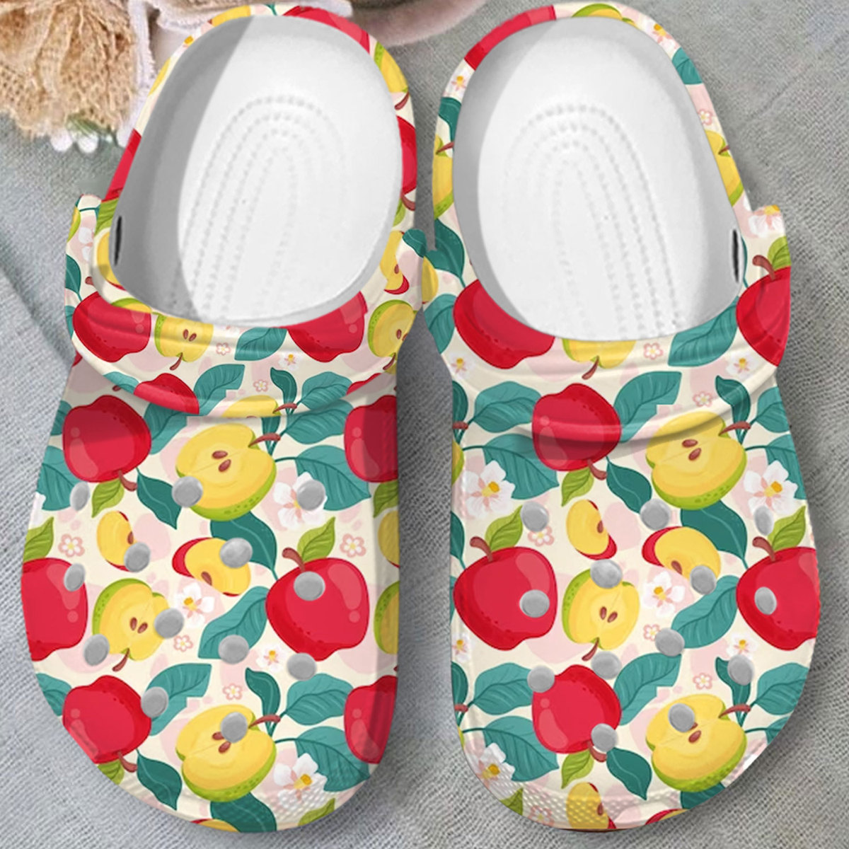 Apple Fruit Crocs Crocband Clogs Shoes Comfortable For Men Women and Kids - Image 2