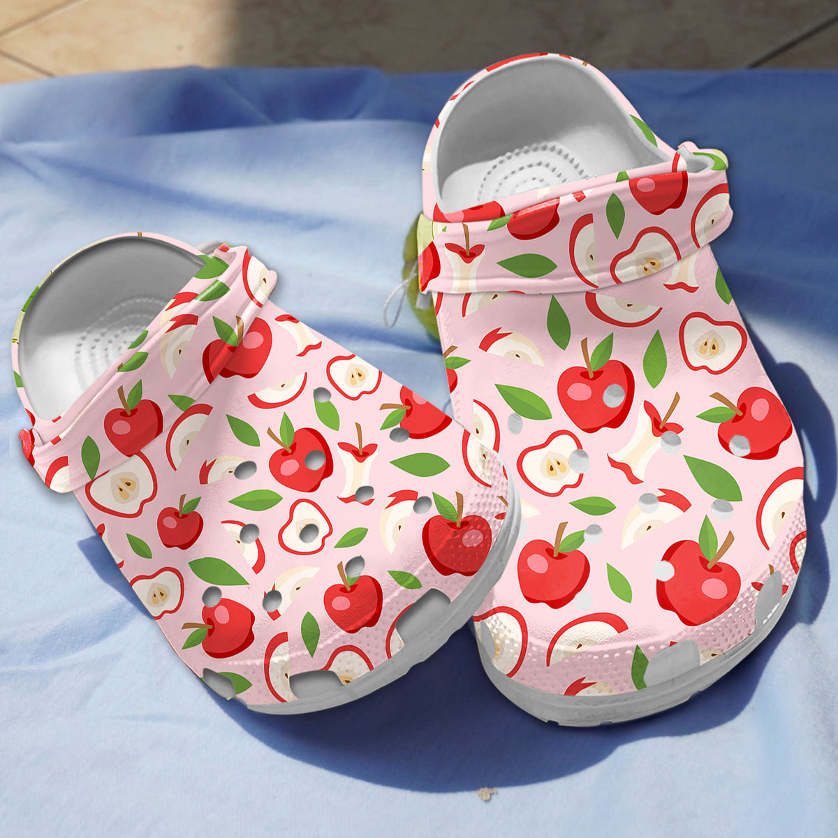 Apple Fruit Crocs Crocband Clogs Shoes Comfortable For Men Women and Kids