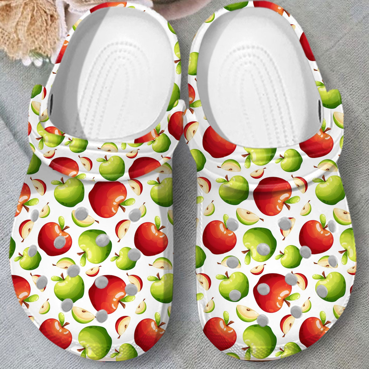 Apple Fruit Crocs Crocband Clogs Shoes Comfortable For Men Women and Kids - Image 2