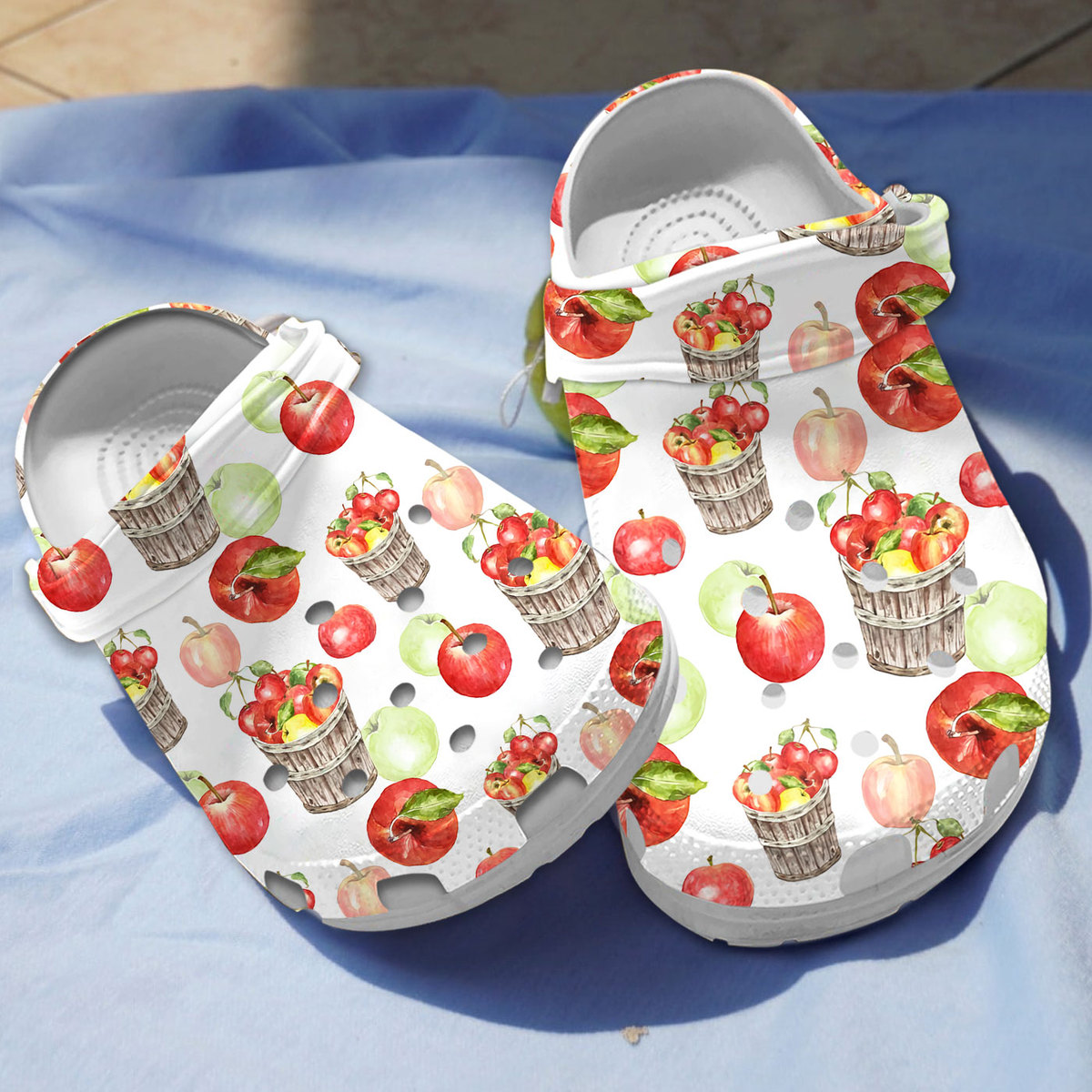 Apple Fruit Crocs Crocband Clogs Shoes Comfortable For Men Women and Kids