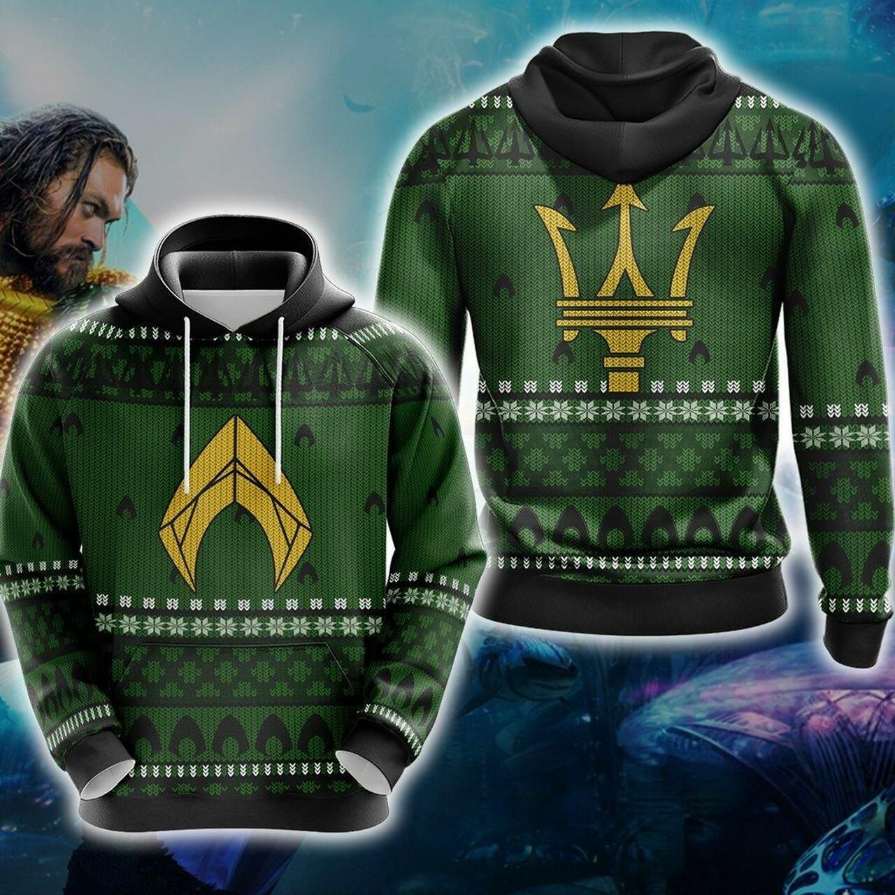 Aquaman Knitting Style Unisex 3D All Over Print Hoodie, Zip Hoodie