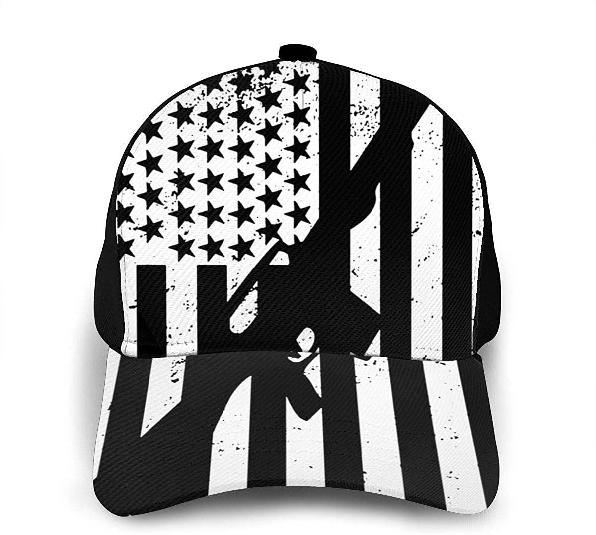 Ar-15 Gun Vintage American Flag Cap Classic 3D Printing Baseball Cap Trucker Cap Dad Hat Mesh Cap Trucker Hats Custom Hats Gifts For Men & Women