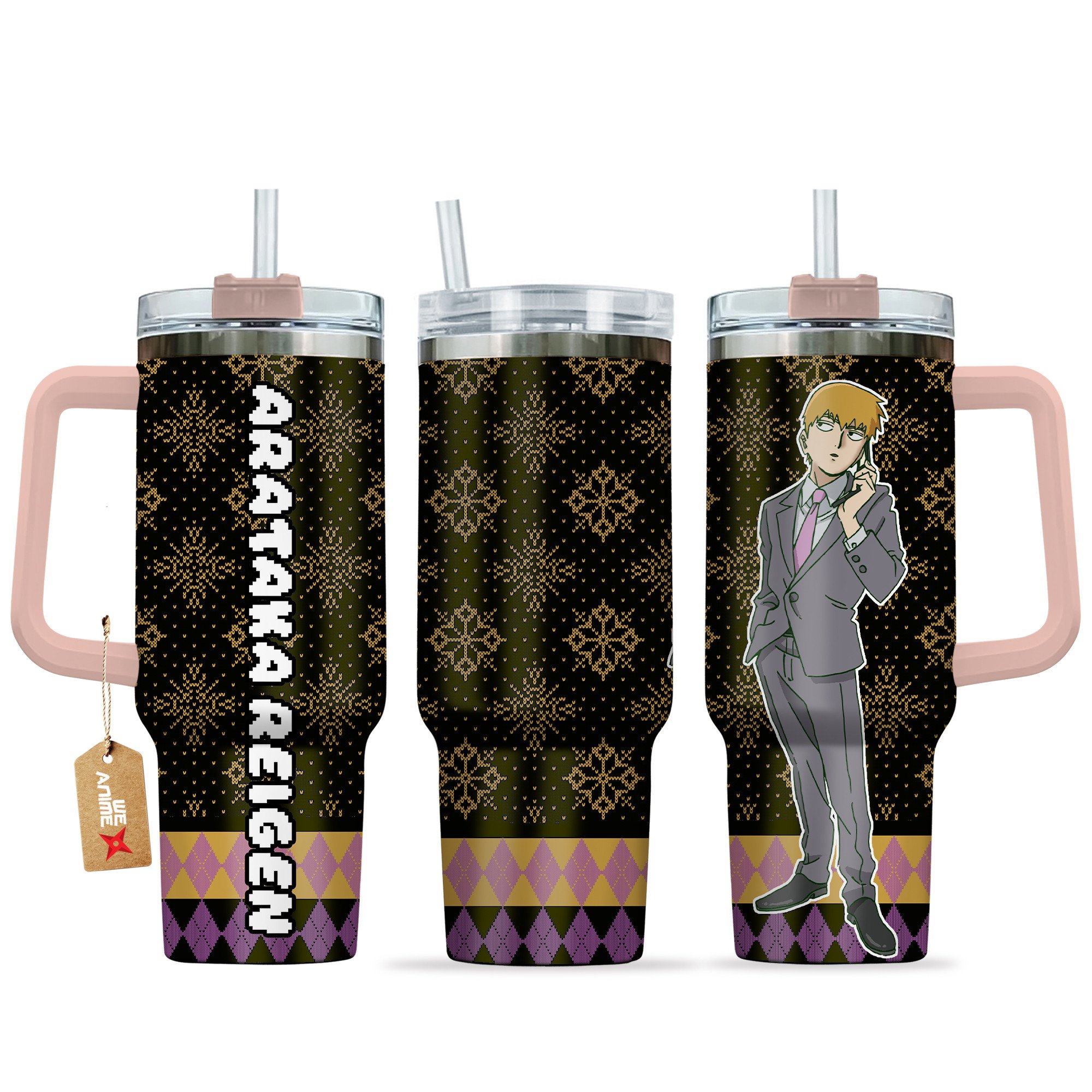 Arataka Reigen Mob Psycho 100 Anime Custom Stanley Cup 40 oz 30 oz Tumbler With HandleTVC2301165