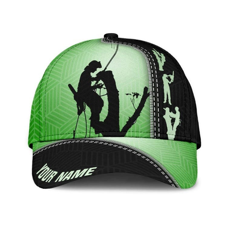 Arborist Hats Black and White Arborist 3D All Over Printed Cap Trucker Hats Custom Hats Gifts For Men & Women