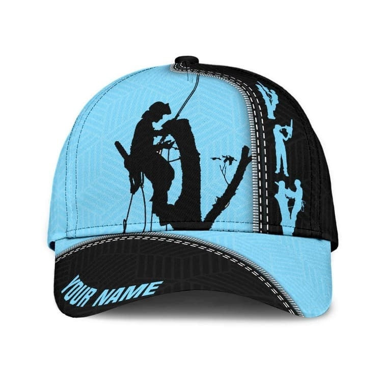 Arborist Hats Black and White Arborist 3D All Over Printed Cap Trucker Hats Custom Hats Gifts For Men & Women