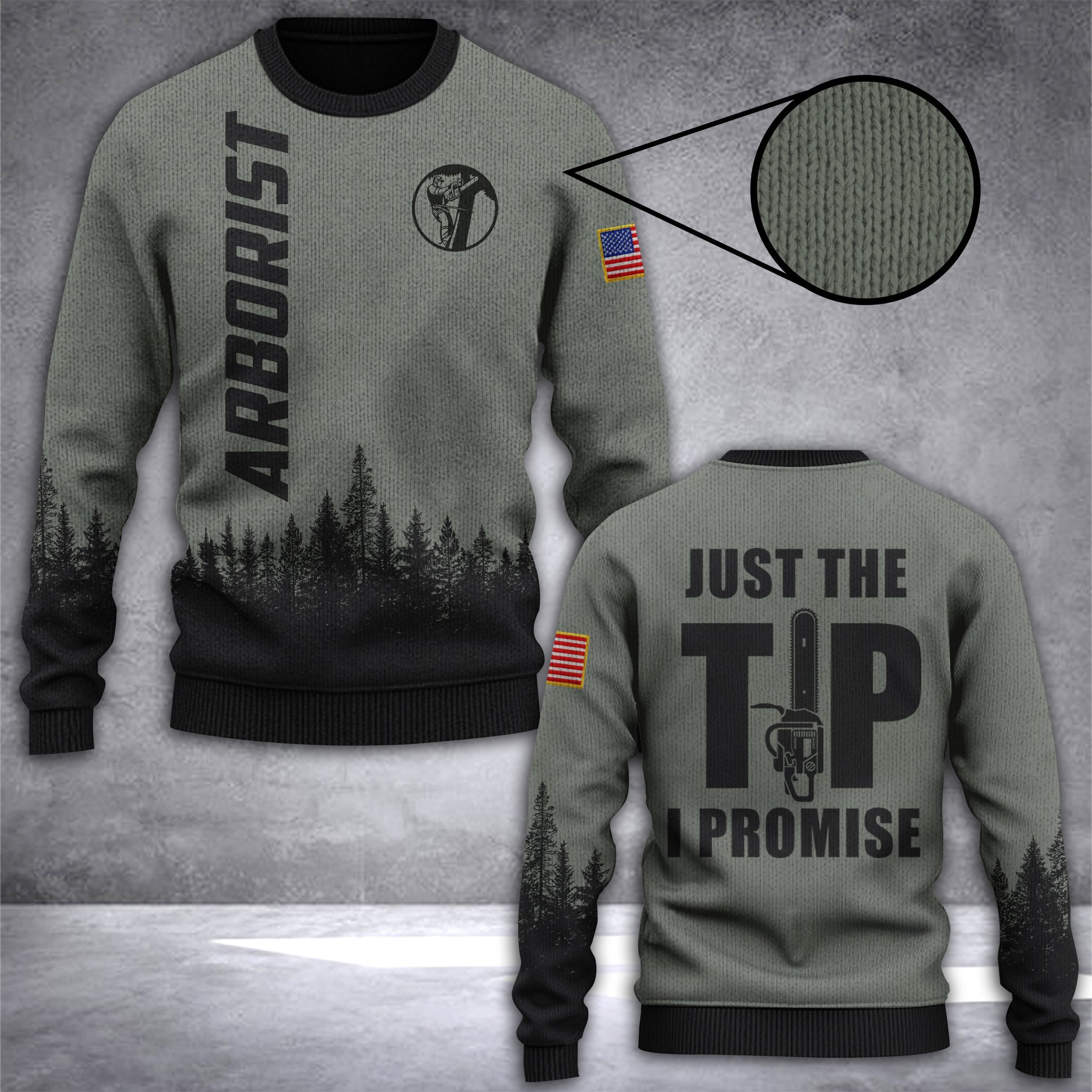 Arborist Just The Tip I Promise Ugly Christmas Sweater Adult 3D Funny Matching for family