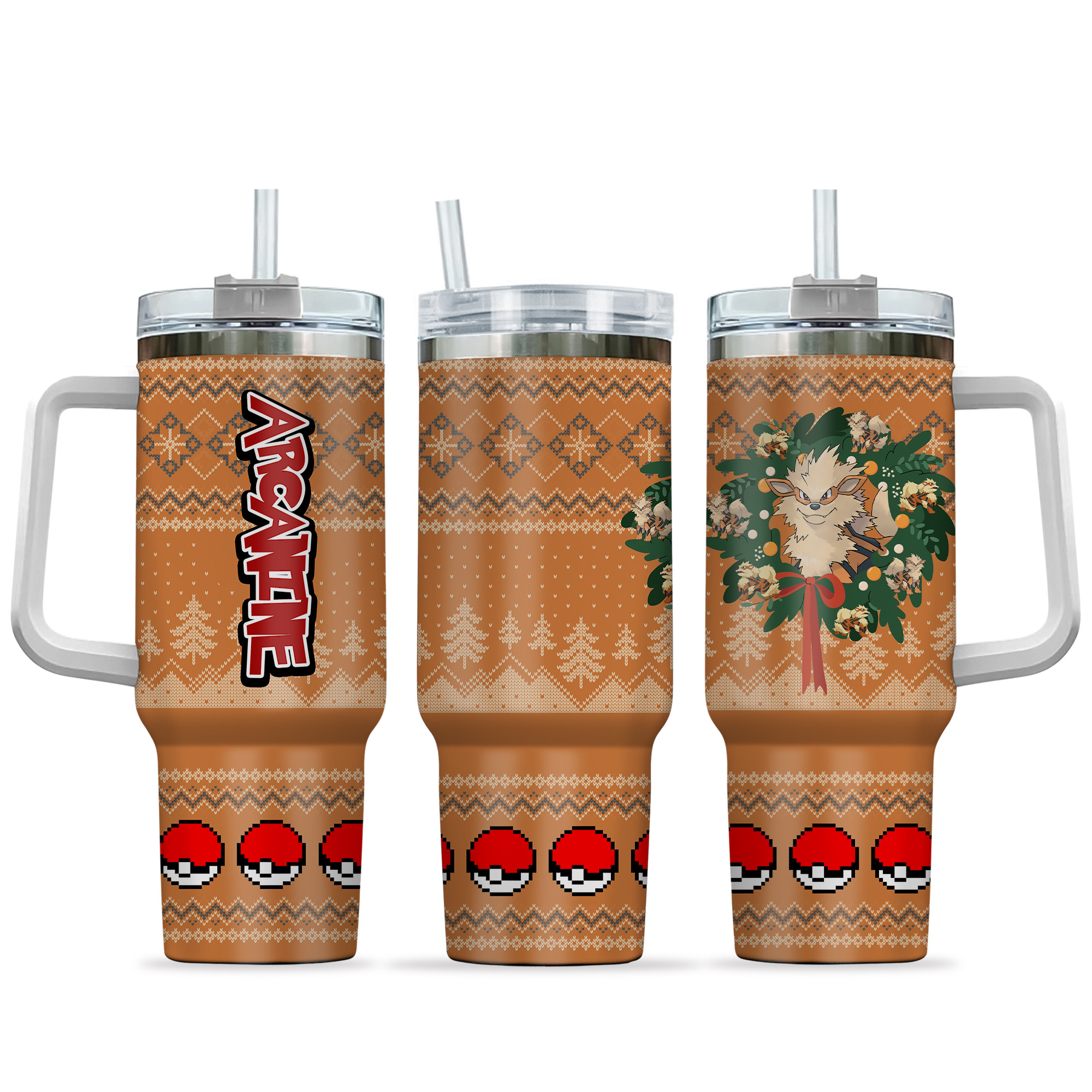 Arcanine Pokemon Anime Custom Stanley Cup 40 oz 30 oz Tumbler With HandleTVC2301155