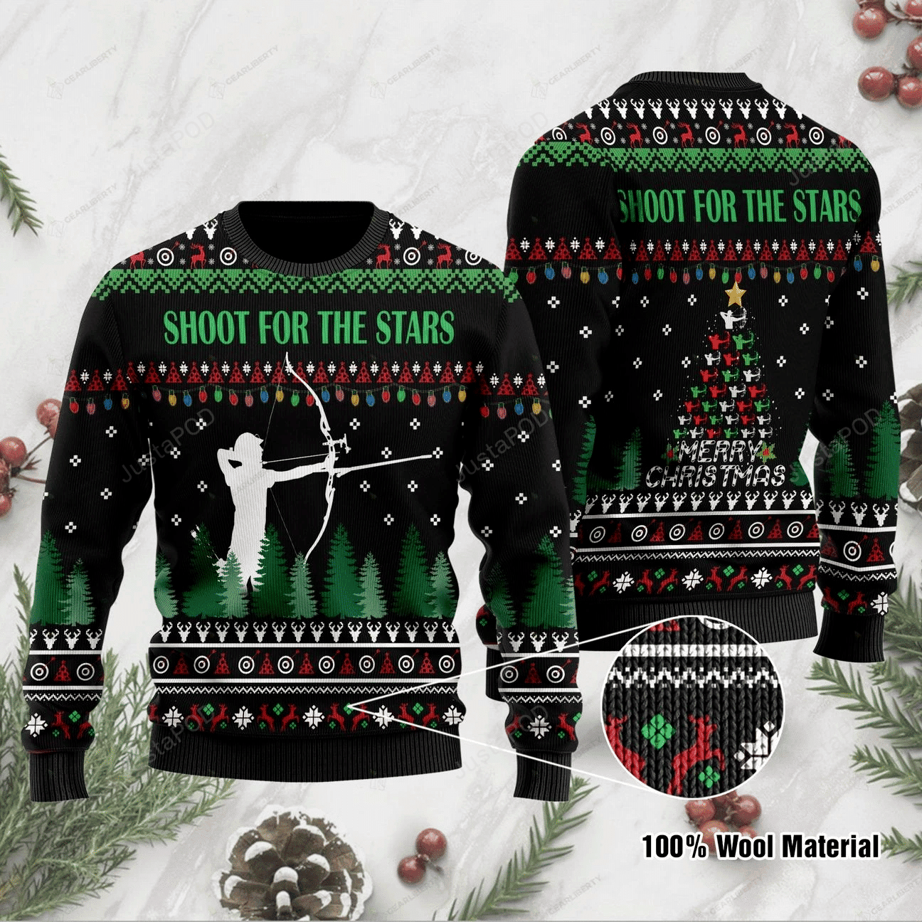 Archer Using Compound Ugly Christmas Sweater Adult 3D Funny Matching for family