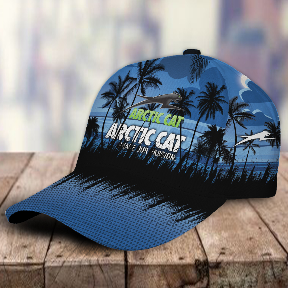 Arctic cat 3D Classic Cap Hawaiian Tropical Car Motor Brand Hats Trucker Hats Custom Hats Gifts For Men & Women