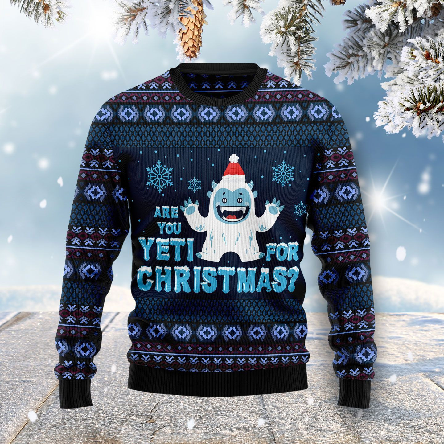 Are You Yeti For Christmas Ugly Christmas Sweater Adult 3D Funny Matching for family