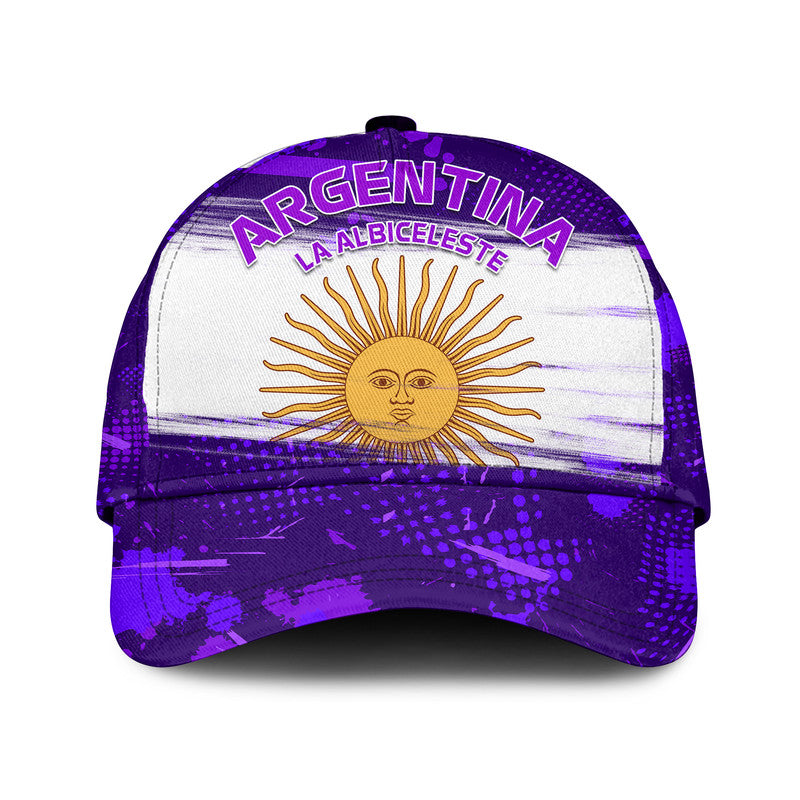 Argentina Sol de Mayo La Albiceleste Flag Style Classic Cap Purple LT9 Trucker Hats Custom Hats Gifts For Men & Women
